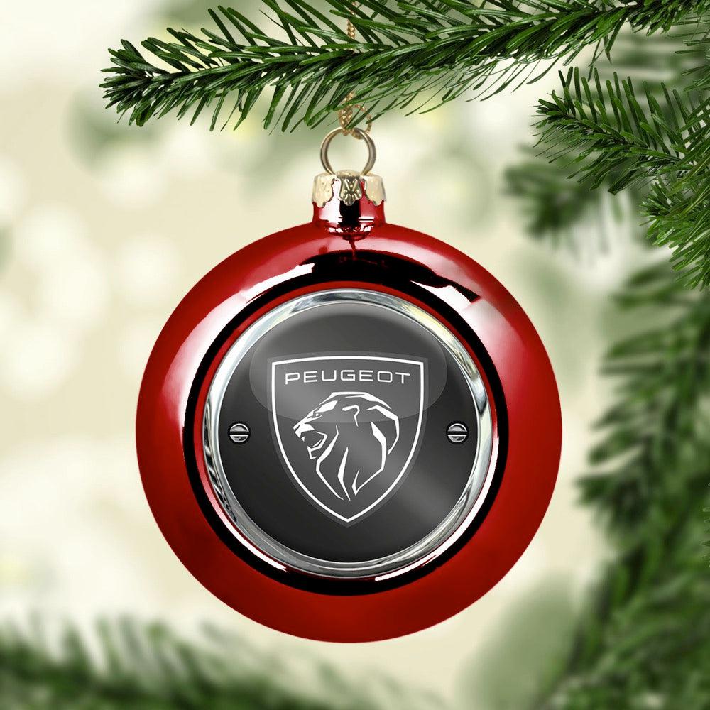 Peugeot Julekugle-Julekugle-Peugeot-Rød-Garage Culture Shop- garage - man cave - merchandise