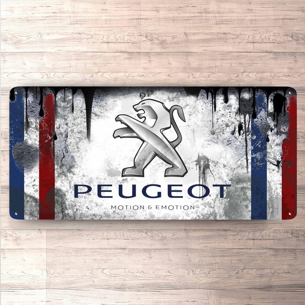 Peugeot Vintage 30x60cm Skilt-Skilte-Peugeot-Garage Culture Shop- garage - man cave - merchandise