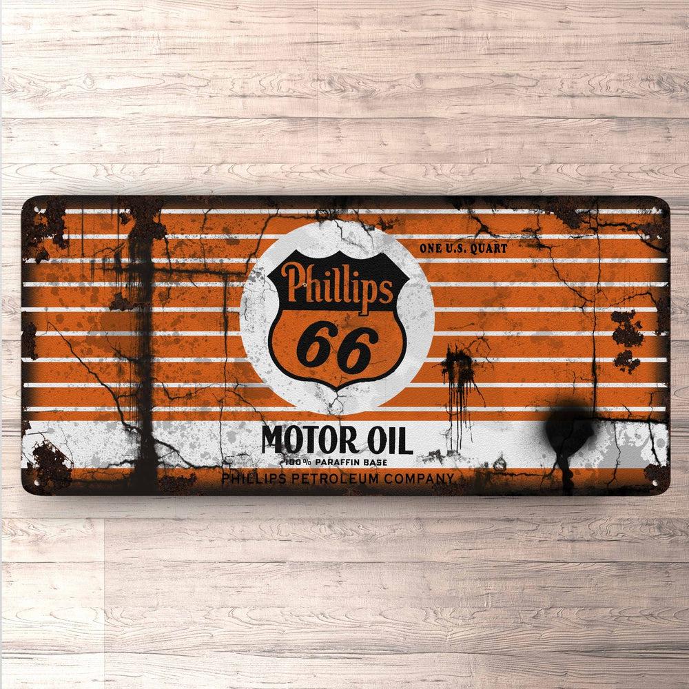 Phillips 66 Motor Oil Vintage 30x60cm Skilt-Skilte-Motoroil-Garage Culture Shop- garage - man cave - merchandise