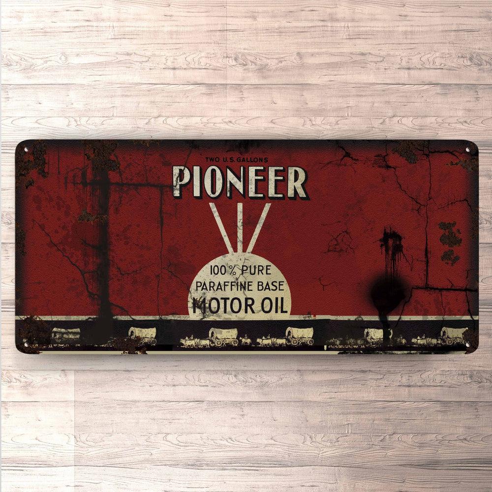 Pioneer Motor Oil Vintage 30x60cm Skilt-Skilte-Motoroil-Garage Culture Shop- garage - man cave - merchandise
