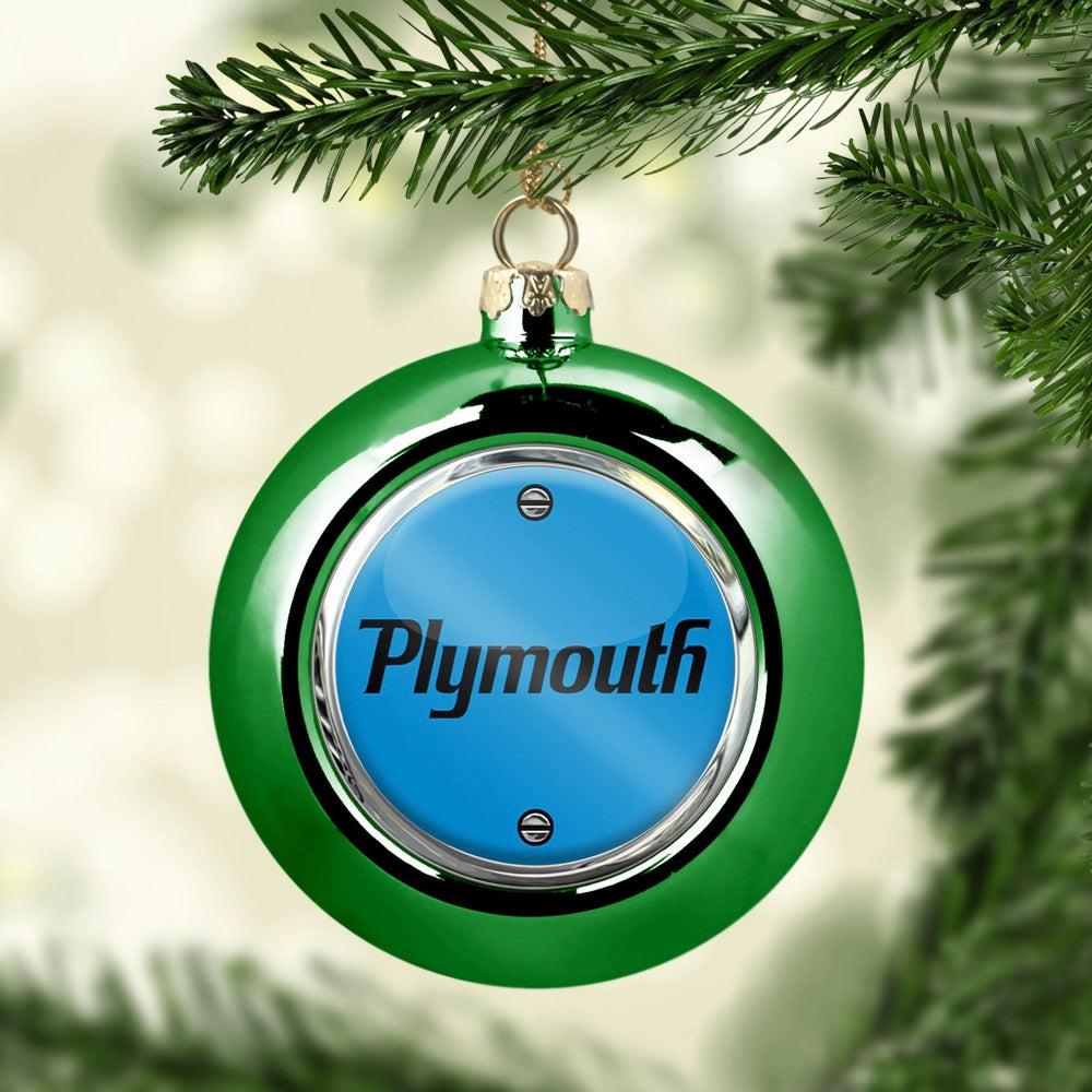 Plymouth Julekugle-Julekugle-Plymouth-Grøn-Garage Culture Shop- garage - man cave - merchandise