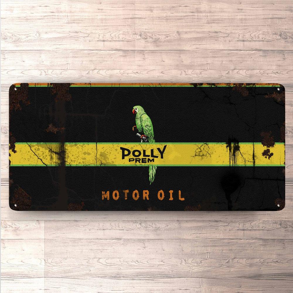 Polly Prem Motor Oil Vintage 30x60cm Skilt-Skilte-Motoroil-Garage Culture Shop- garage - man cave - merchandise