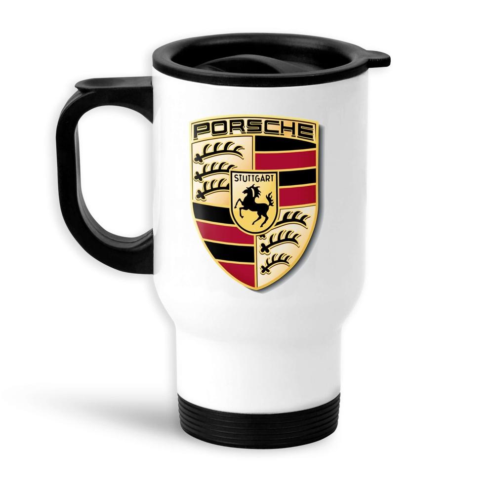 Porsche Termokrus Hvidt-Krus-Porsche-Garage Culture Shop- garage - man cave - merchandise