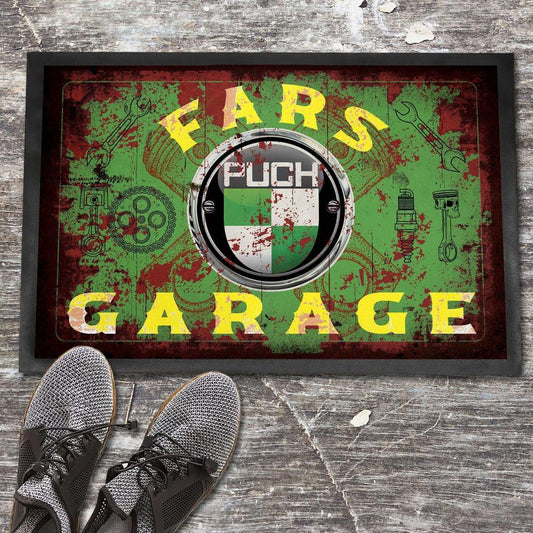 Puch Fars Garage Vintage Dørmåtte-Dørmåtte-Puch-Garage Culture Shop- garage - man cave - merchandise