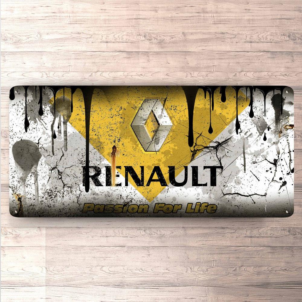 Renault Vintage 30x60cm Skilt-Skilte-Renault-Garage Culture Shop- garage - man cave - merchandise