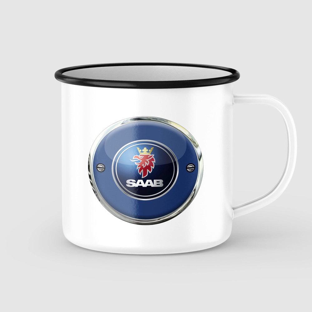 Saab Vintage Emaljekrus-Krus-Saab-Garage Culture Shop- garage - man cave - merchandise
