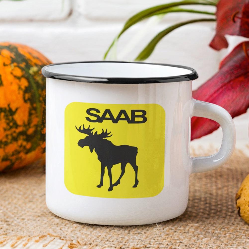 Saab Vintage Emaljekrus-Krus-Saab-Garage Culture Shop- garage - man cave - merchandise