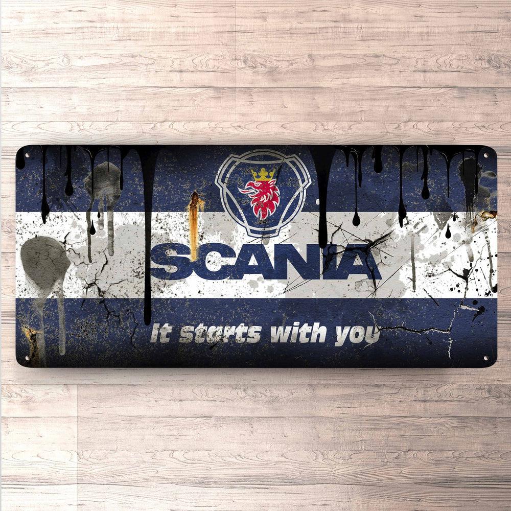 Scania Vintage 30x60cm Skilt-Skilte-Scania-Garage Culture Shop- garage - man cave - merchandise