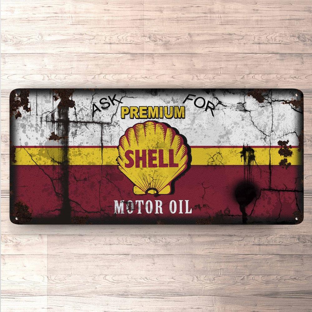 Shell Motor Oil Vintage 30x60cm Skilt-Skilte-Motoroil-Garage Culture Shop- garage - man cave - merchandise