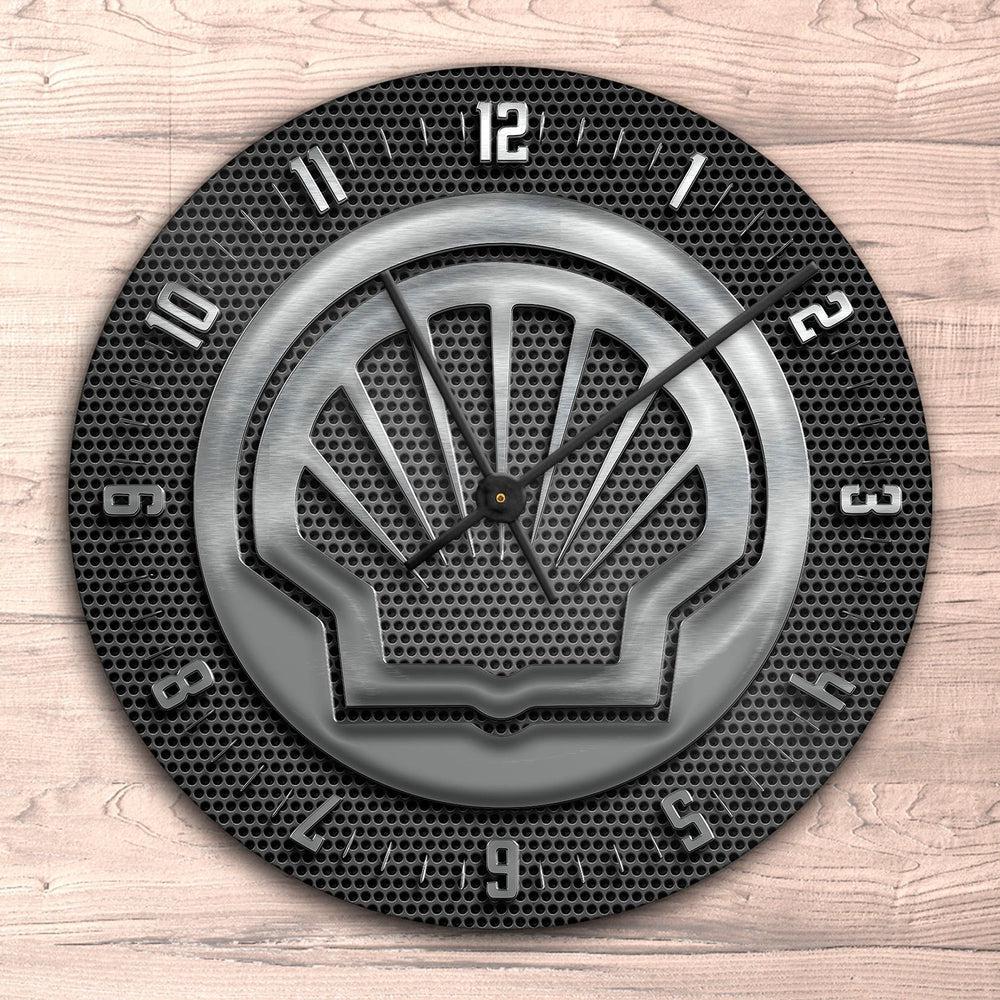 Shell Vægur Rundt-Clock-Motorolie-Garage Culture Shop- garage - man cave - merchandise
