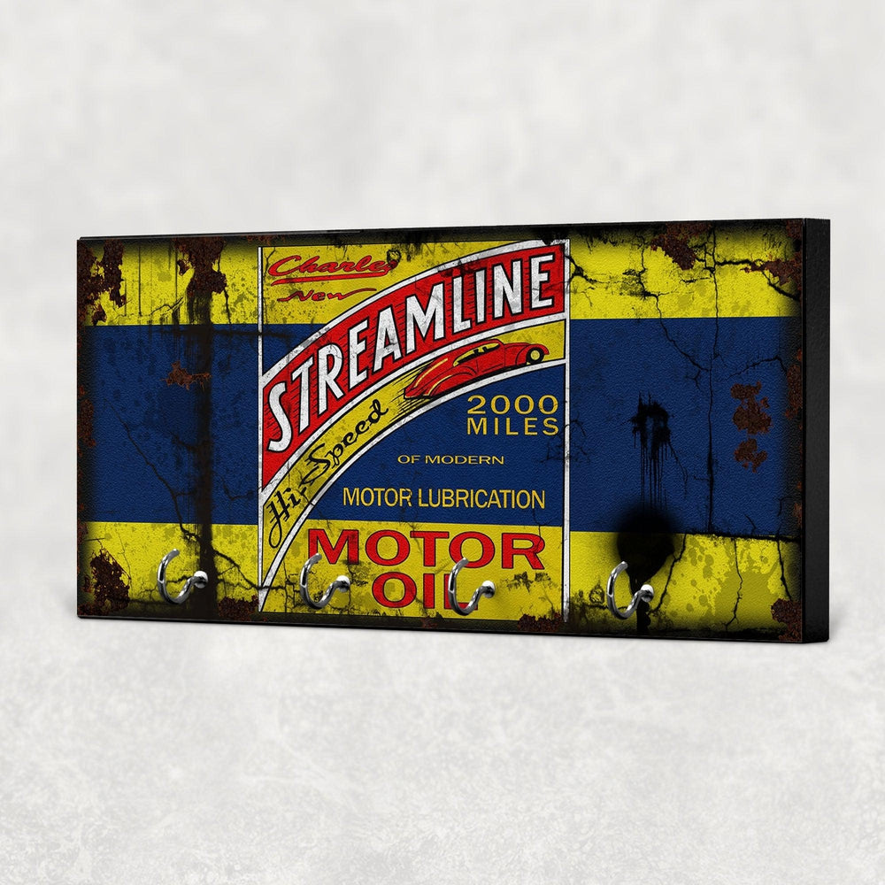 Streamline Motor Oil Vintage Nøgleholdere-Nøgleholdere-Motoroil-Garage Culture Shop- garage - man cave - merchandise