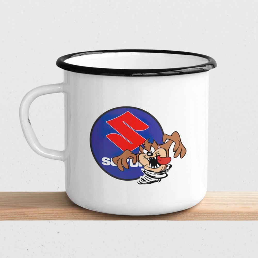 Suzuki Taz Vintage Emaljekrus-Krus-Suzuki-Garage Culture Shop- garage - man cave - merchandise