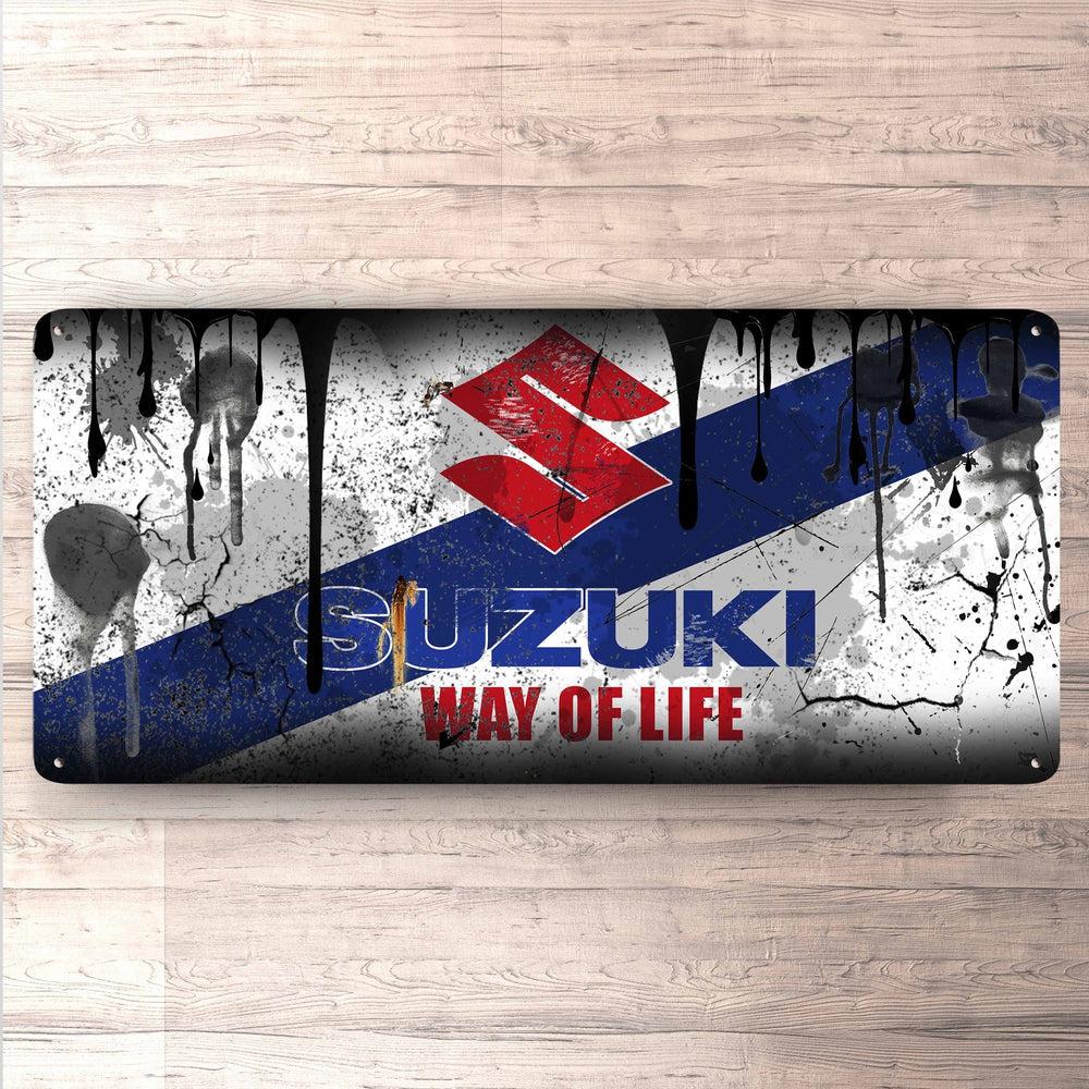 Suzuki Vintage 30x60cm Skilt-Skilte-Suzuki-Garage Culture Shop- garage - man cave - merchandise