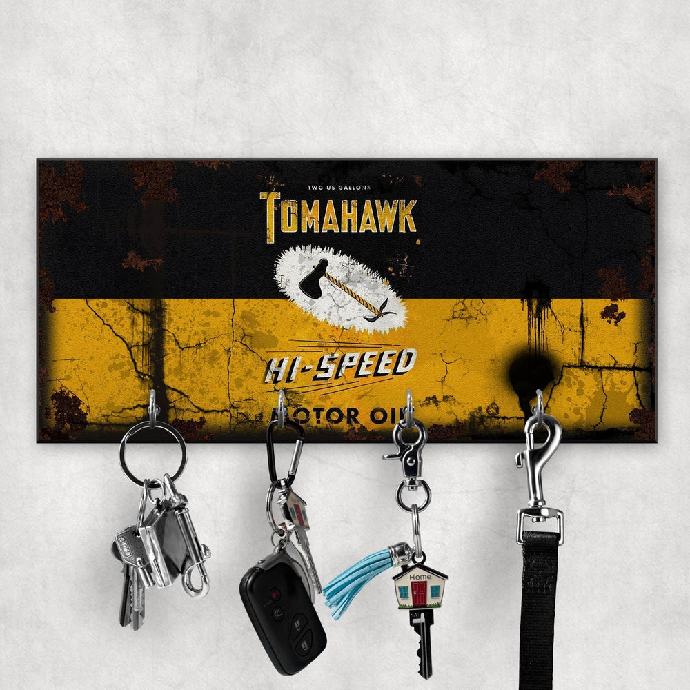 Tomahawk Motor Oil Vintage Nøgleholdere-Nøgleholdere-Motoroil-Garage Culture Shop- garage - man cave - merchandise