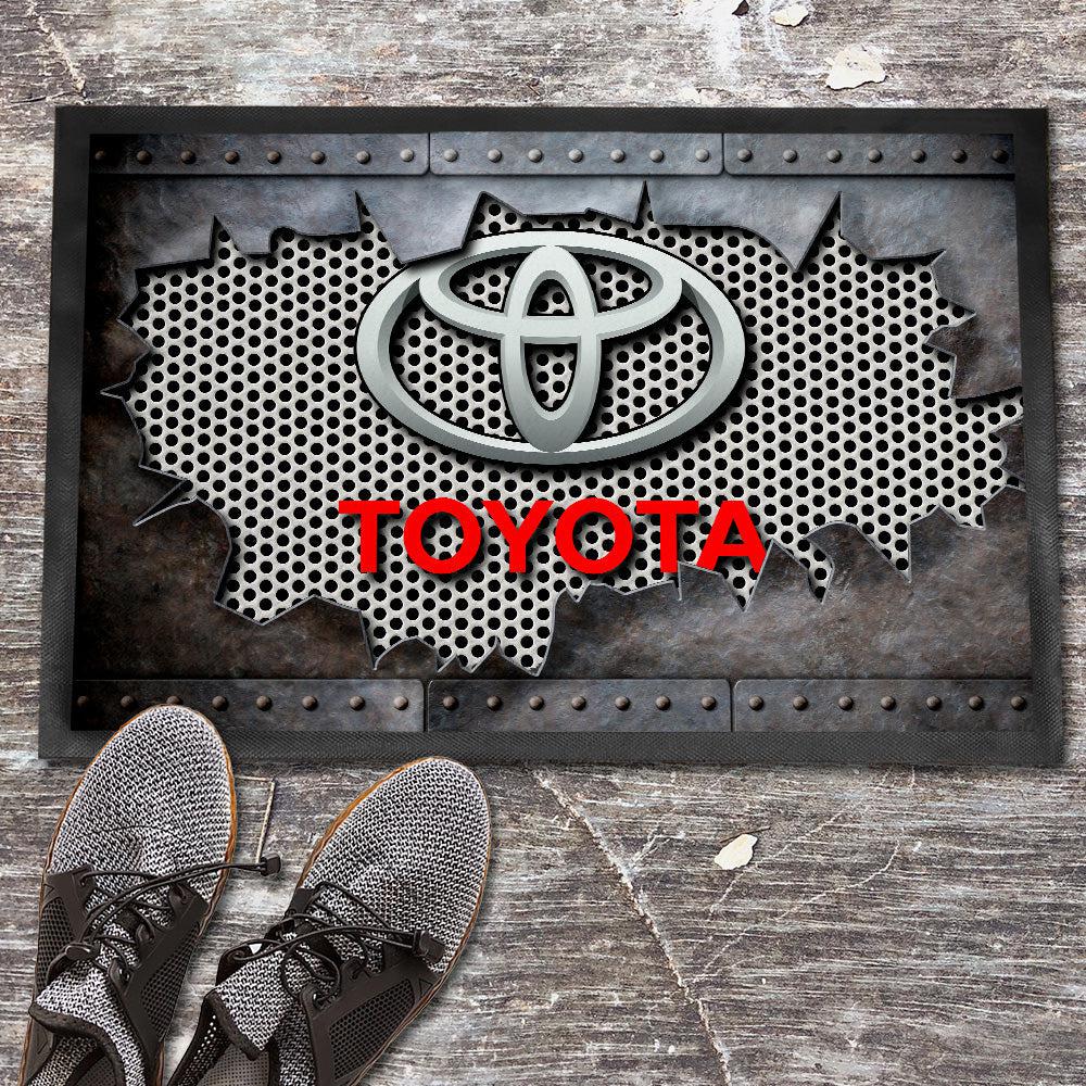 Toyota Metal Ripped Dørmåtte-Dørmåtte-Toyota-Garage Culture Shop- garage - man cave - merchandise