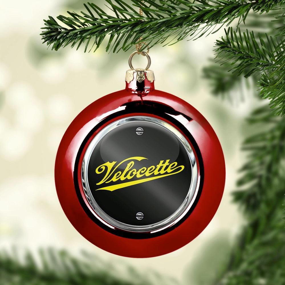 Velocette Julekugle-Julekugle-Velocette-Rød-Garage Culture Shop- garage - man cave - merchandise