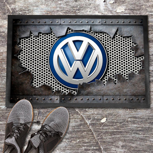 Volkswagen VW Metal Ripped Dørmåtte-Dørmåtte-VW-Garage Culture Shop- garage - man cave - merchandise
