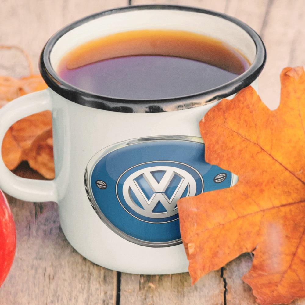 Volkswagen VW Vintage Emaljekrus-Krus-VW-Garage Culture Shop- garage - man cave - merchandise