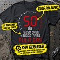 Personlig – Din alder, fuld gas – Fødselsdags-T-shirt
