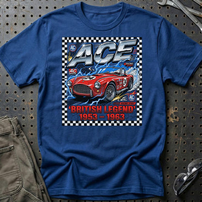 AC Ace British Legend 1953-1963 - Unisex T-Shirt-Beklædning-AC-Blå Royal-S-Garage Culture Shop- garage - man cave - merchandise