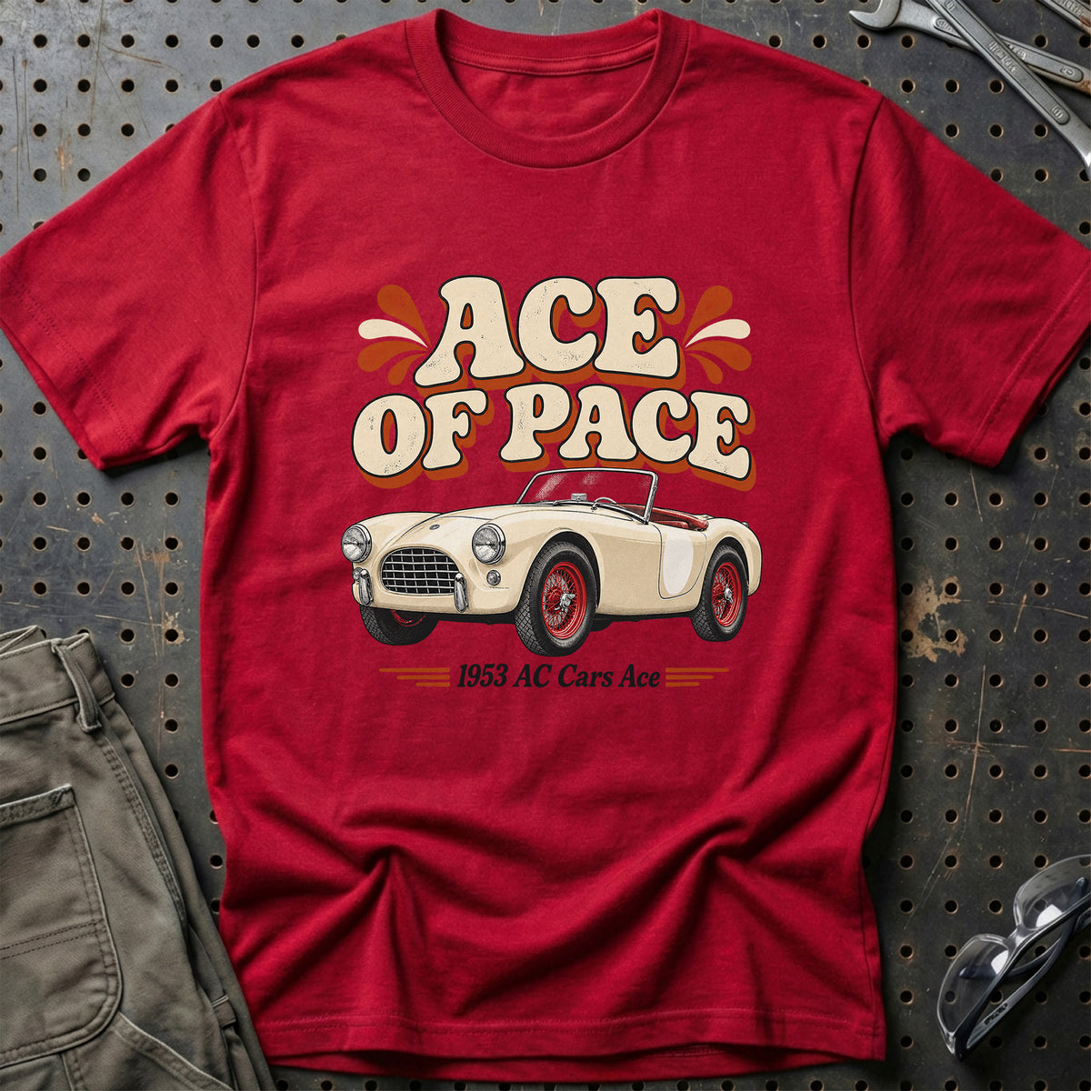 
AC Cars Ace 1953 – Ace of Pace T-Shirt – Rød