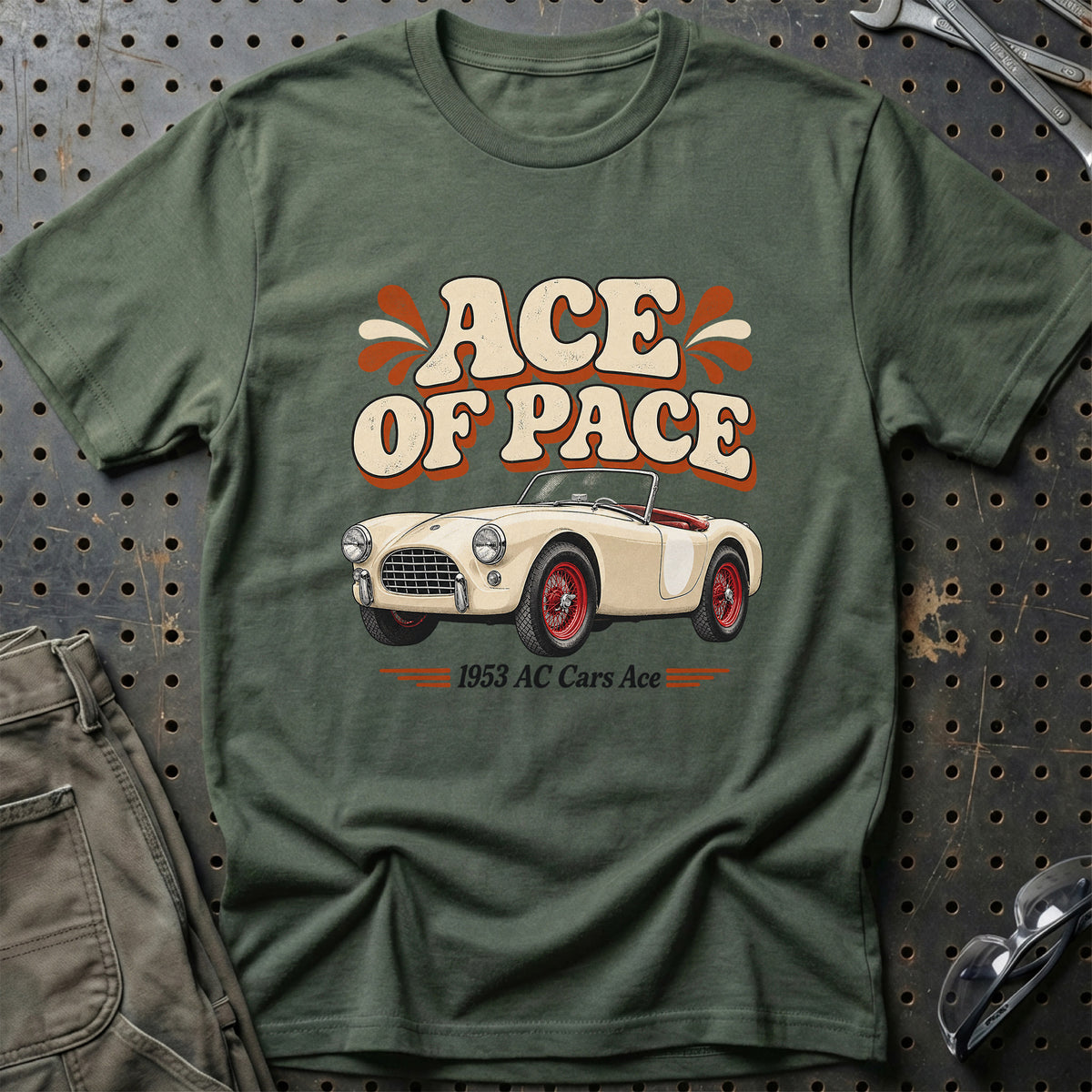 
AC Cars Ace 1953 – Ace of Pace T-Shirt – Grøn Militær