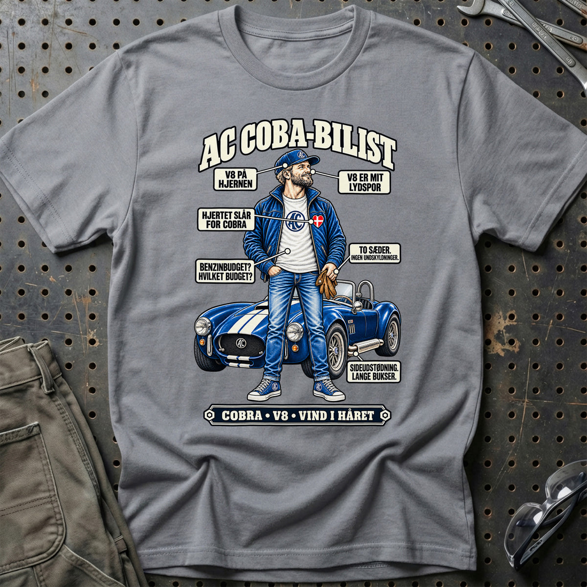 
AC Cobra-Bilist T-Shirt – Grå Sport