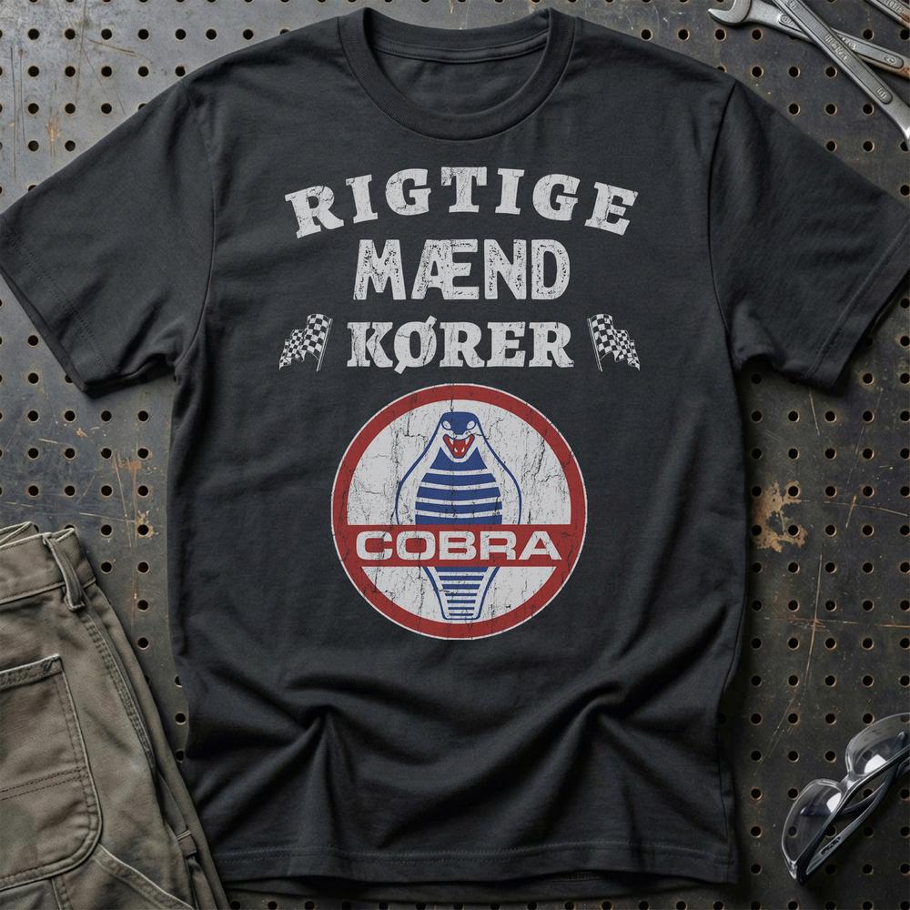 AC Cobra Rigtige Mænd Kører Unisex T-Shirt , Bomuld-Beklædning-AC-Sort-S-Garage Culture Shop- garage - man cave - merchandise