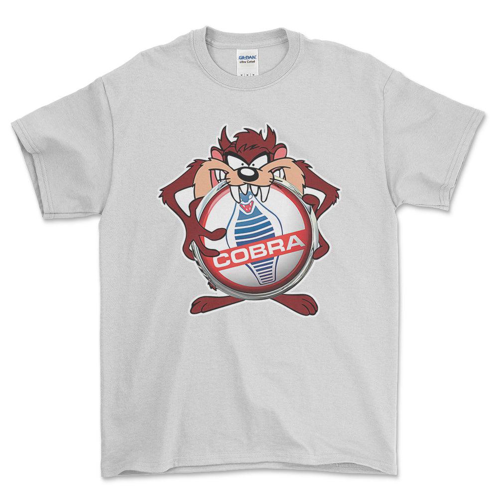 AC Cobra TAZ Unisex T-Shirt , Bomuld-Beklædning-AC-Hvid-S-Forside-Garage Culture Shop- garage - man cave - merchandise