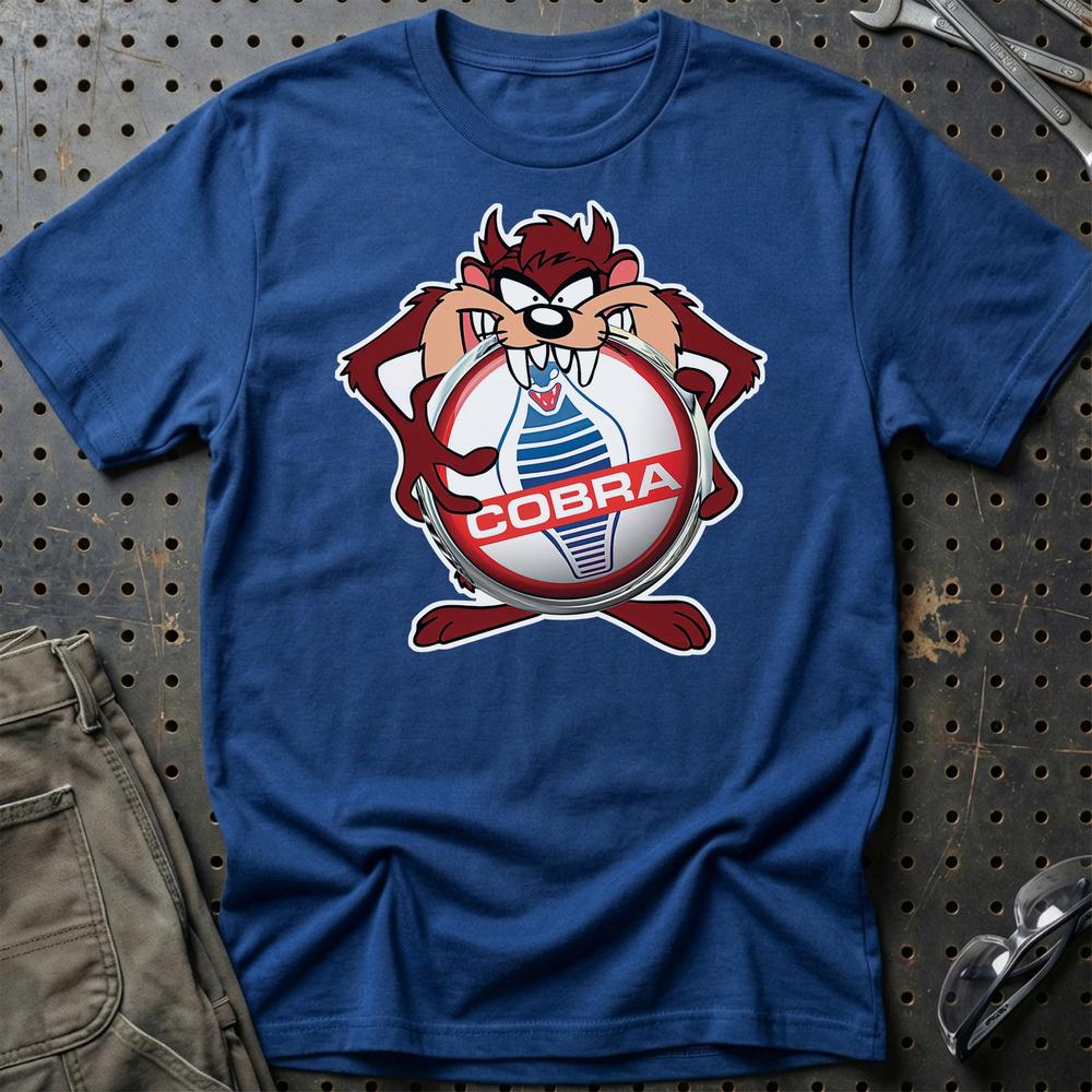 AC Cobra TAZ Unisex T-Shirt , Bomuld-Beklædning-AC-Blå Royal-S-Garage Culture Shop- garage - man cave - merchandise
