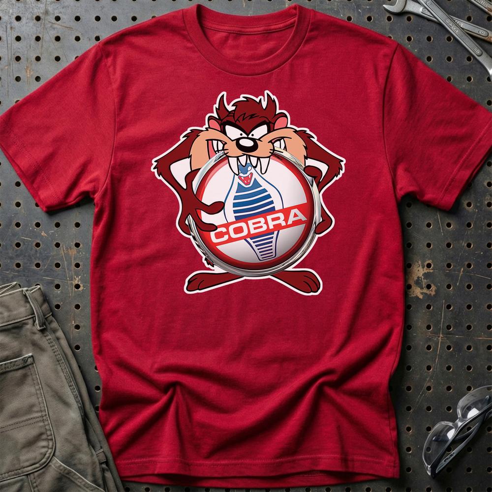 AC Cobra TAZ Unisex T-Shirt , Bomuld-Beklædning-AC-Rød-S-Garage Culture Shop- garage - man cave - merchandise