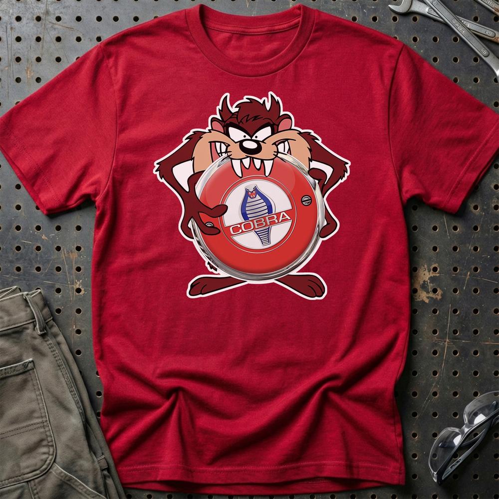 AC Cobra TAZ Unisex T-Shirt , Bomuld-Beklædning-AC-Rød-S-Garage Culture Shop- garage - man cave - merchandise
