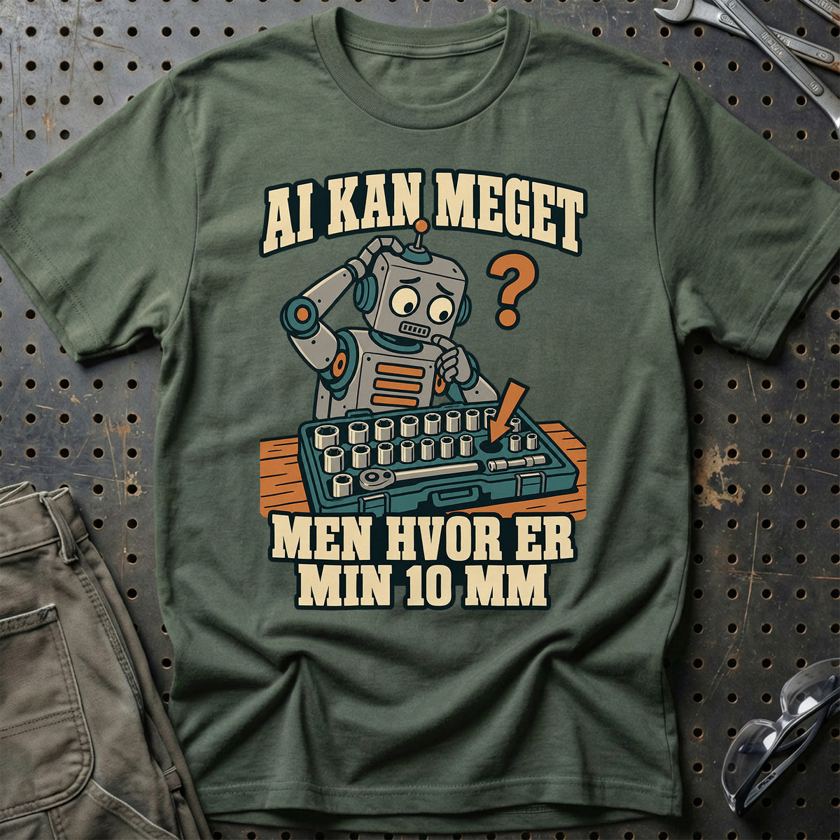 
AI kan meget – Men hvor er min 10 mm T-Shirt – Grøn Militær