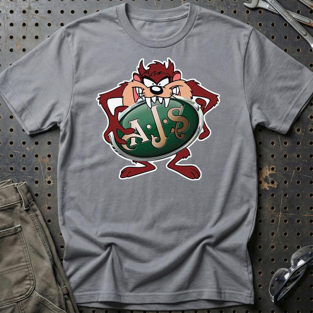 AJS TAZ Unisex T-Shirt , Bomuld-Beklædning-AJS-Grå Sport-S-Garage Culture Shop- garage - man cave - merchandise