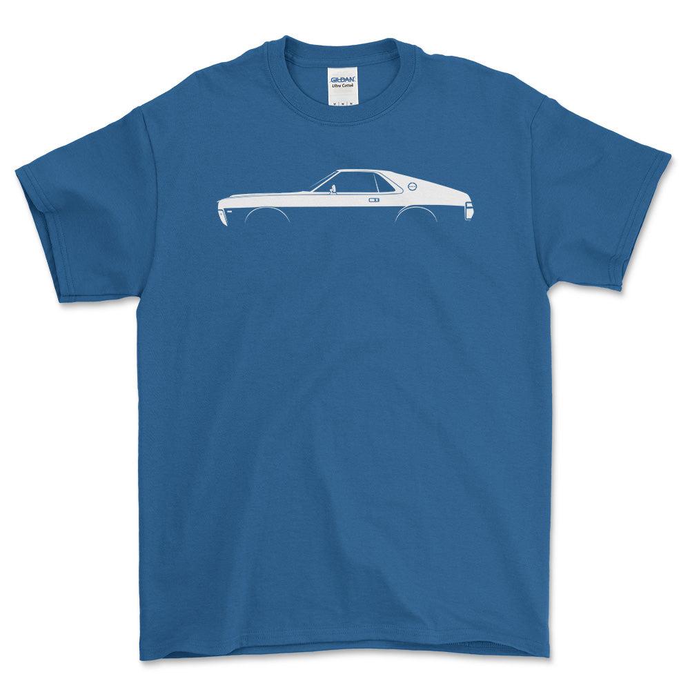 AMC AMX Silhuet - Unisex T-Shirt , Bomuld-Beklædning-AMC-Blå Royal-S-Forside-Garage Culture Shop- garage - man cave - merchandise