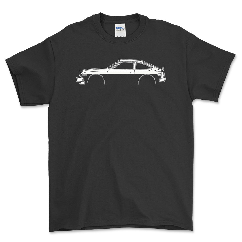 AMC AMX Spirit Silhuet - Unisex T-Shirt , Bomuld-Beklædning-AMC-Sort-S-Garage Culture Shop- garage - man cave - merchandise