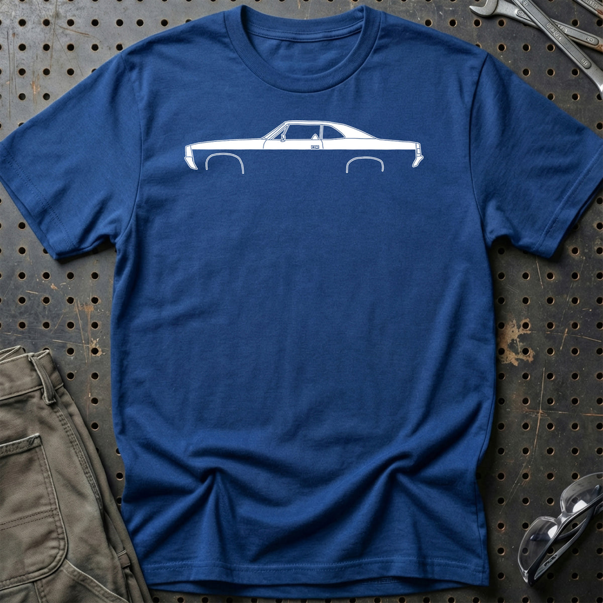 
AMC Ambassador 1969 Silhuet T-Shirt – Blå Royal