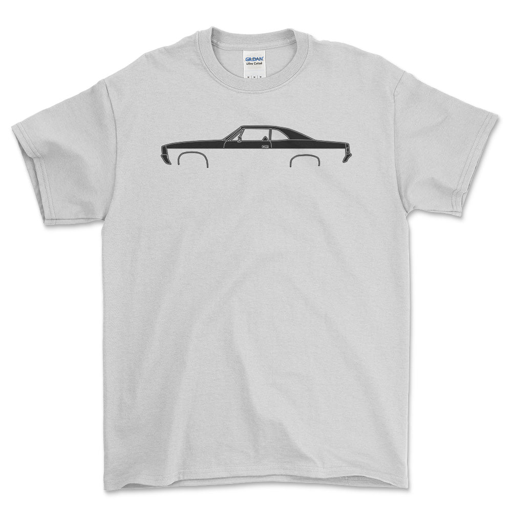 AMC Ambassador 1969 Silhuet - Unisex T-Shirt , Bomuld-Beklædning-AMC-Hvid-S-Garage Culture Shop- garage - man cave - merchandise