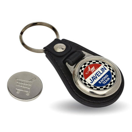 AMC Javelin - Nøglering med Indkøbsvognsmønt – Metal & Kunstlæder-Nøglering-AMC-Garage Culture Shop- garage - man cave - merchandise
