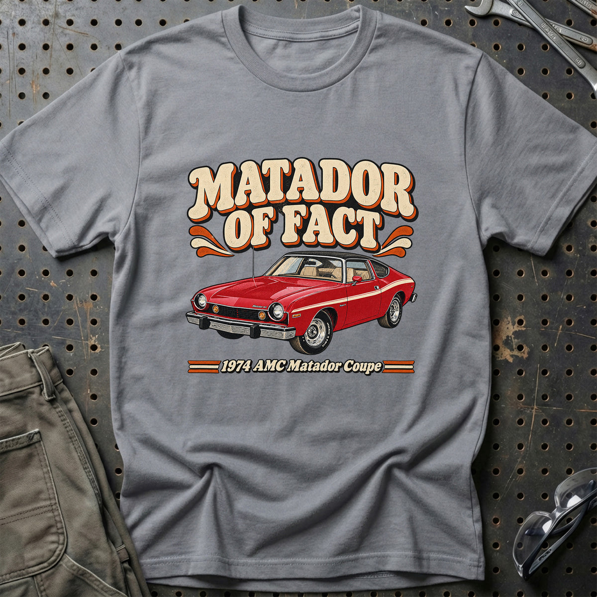
AMC Matador Coupe 1974 – Matador of Fact T-Shirt – Grå Sport