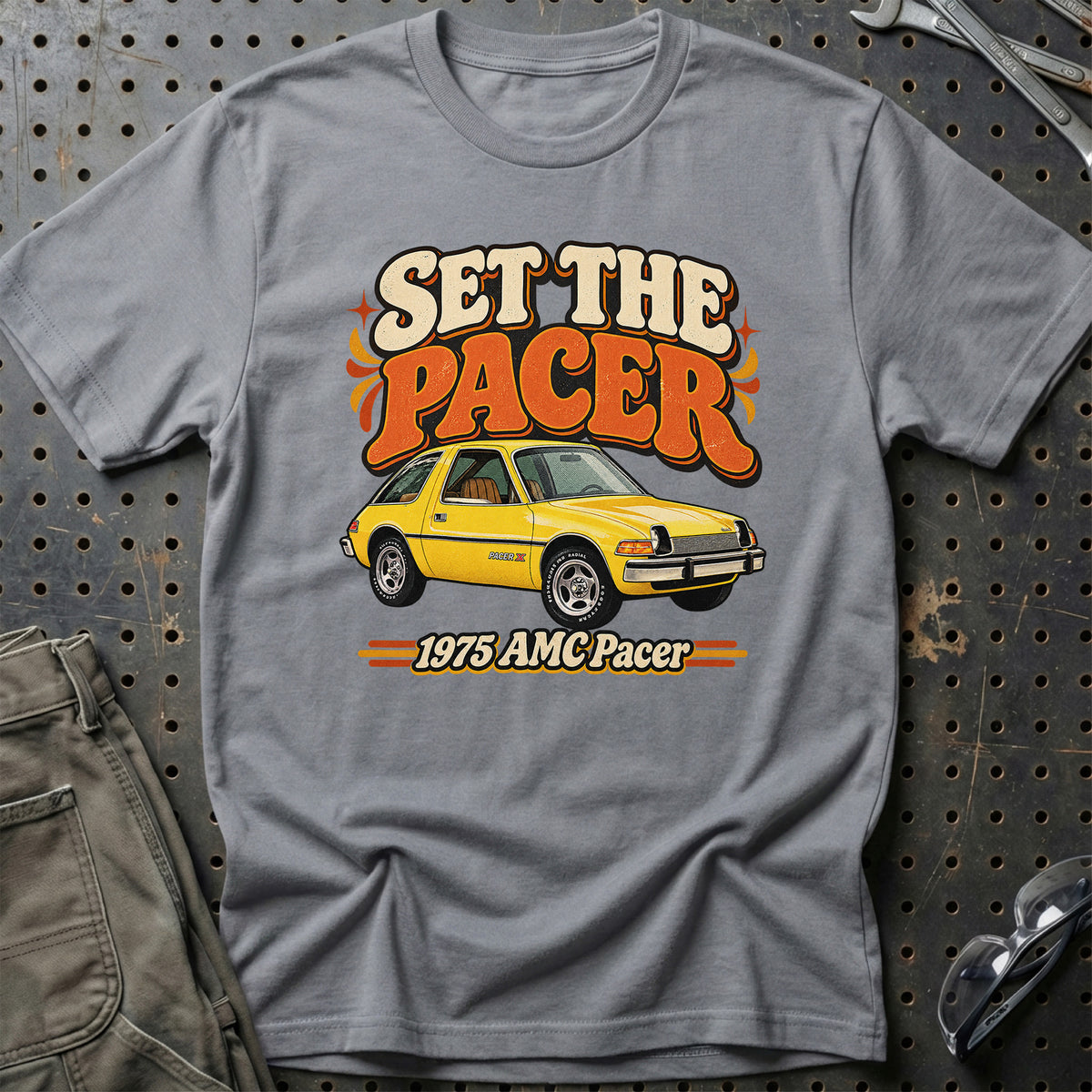 
AMC Pacer 1975 – Set the Pacer T-Shirt – Grå Sport