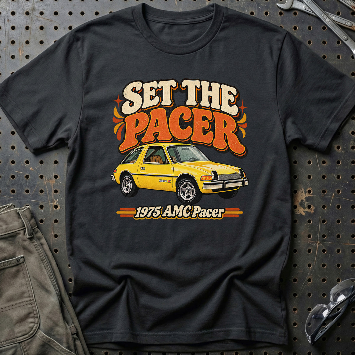 
AMC Pacer 1975 – Set the Pacer T-Shirt – Sort