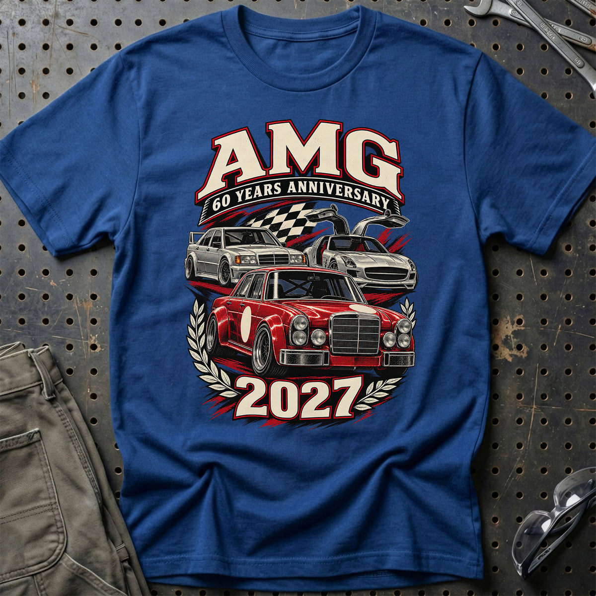 
AMG – 60 Years Anniversary 2027 T-Shirt – Blå Royal