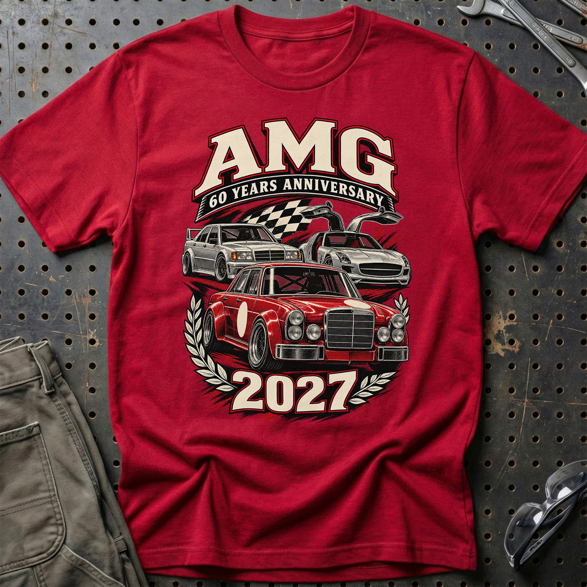 
AMG – 60 Years Anniversary 2027 T-Shirt – Rød