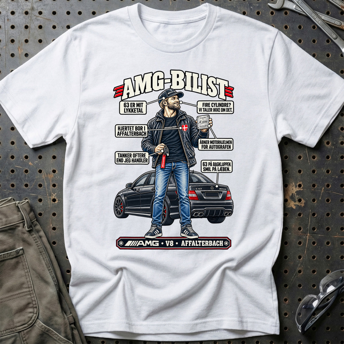 
AMG-Bilist T-Shirt – Hvid