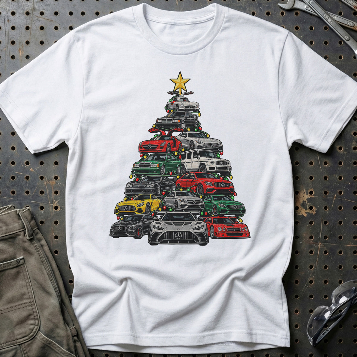 AMG Juletræ T-Shirt-Beklædning-AMG-Hvid-S-Garage Culture Shop- garage - man cave - merchandise
