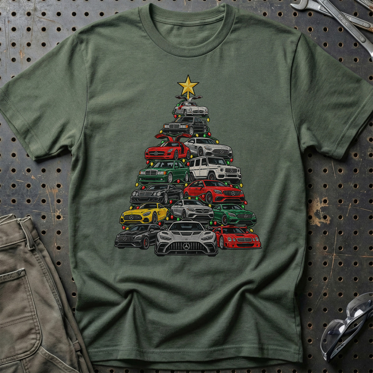 AMG Juletræ T-Shirt-Beklædning-AMG-Grøn Militær-S-Garage Culture Shop- garage - man cave - merchandise