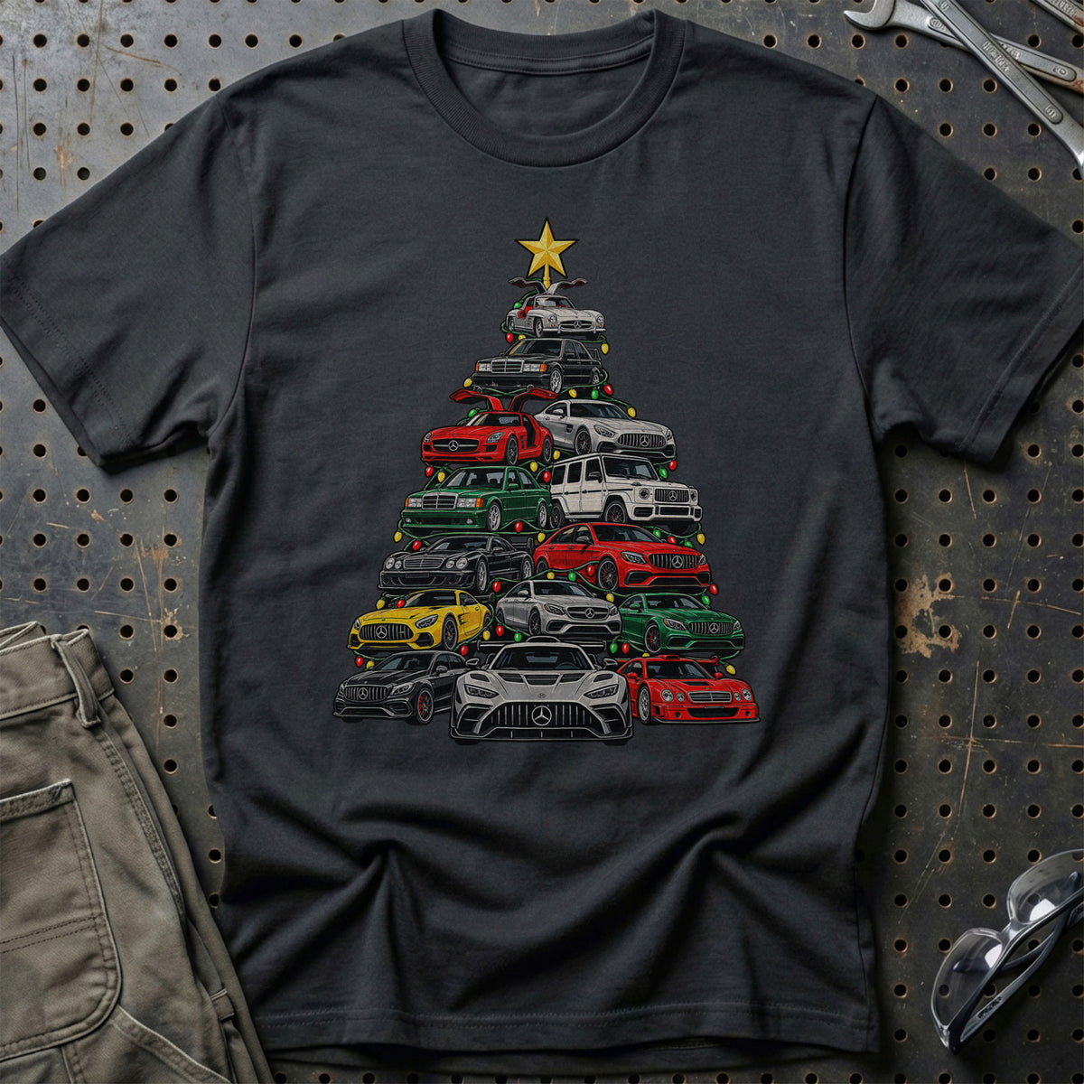 AMG Juletræ T-Shirt-Beklædning-AMG-Sort-S-Garage Culture Shop- garage - man cave - merchandise