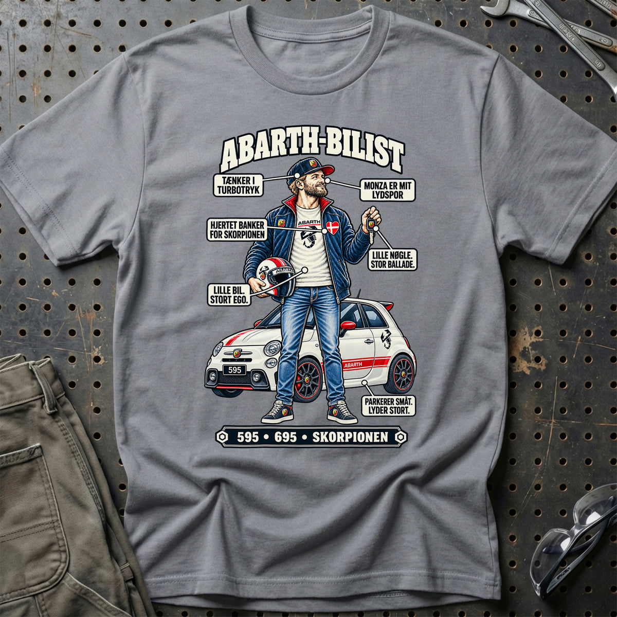 
Abarth-Bilist T-Shirt – Grå Sport