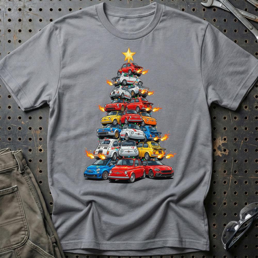 Abarth Juletræ Christmas Tree - Unisex T-Shirt-Beklædning-Abarth-Grå Sport-S-Garage Culture Shop- garage - man cave - merchandise